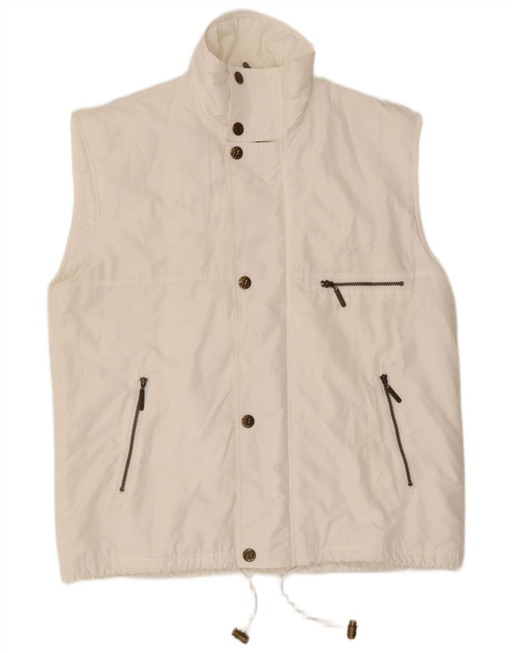 Olympia Mens Utility Gilet UK 40 Grande Poliéster Branco