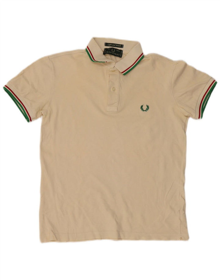 Camisa polo masculina Fred Perry algodão bege médio
