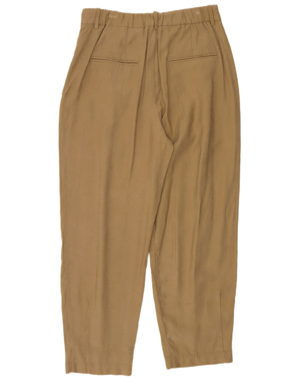 Zara Calça Chino Feminina Pegged Médio W28 L26 Viscose Cáqui