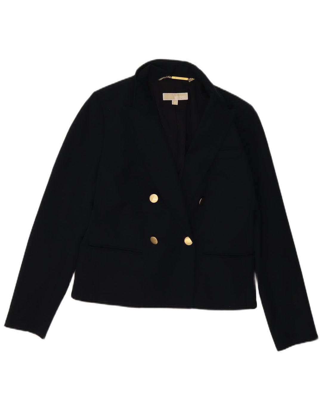 Jaqueta blazer feminina MICHAEL KORS com peito duplo EUA 8 azul marinho médio