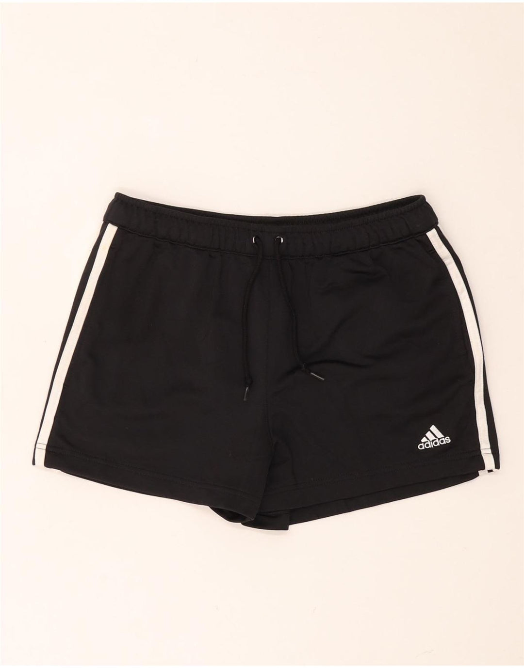 Shorts esportivos femininos ADIDAS UK 10 pequeno poliéster preto