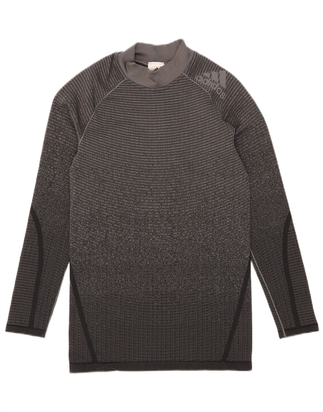 Adidas Mens Top Manga Longa Médio Cinza Poliéster