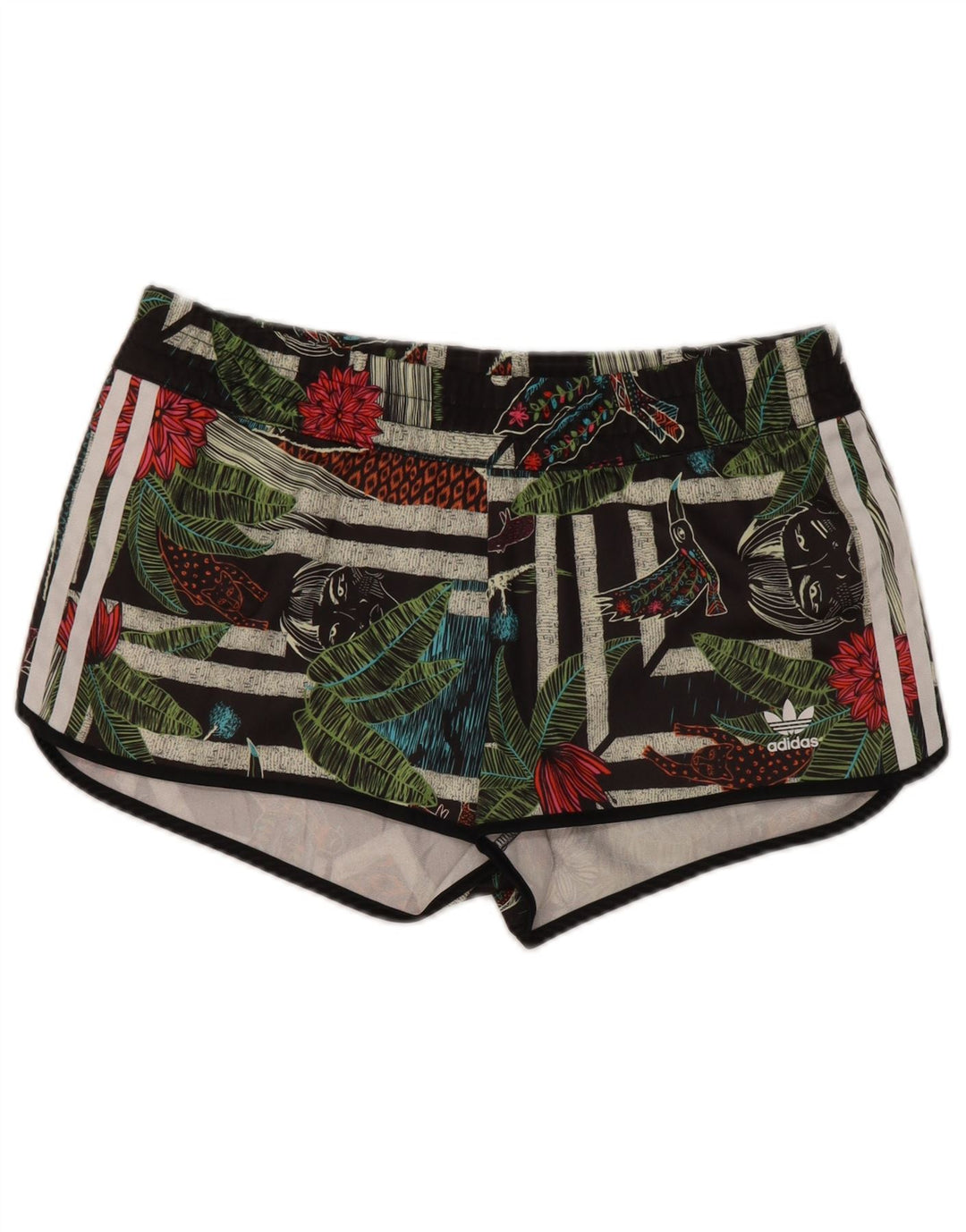 Adidas Womens Passaredo Sport Shorts UK 14 Médio Multicolorido Floral