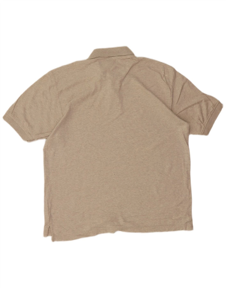 Camisa polo masculina IZOD algodão manchado cinza médio