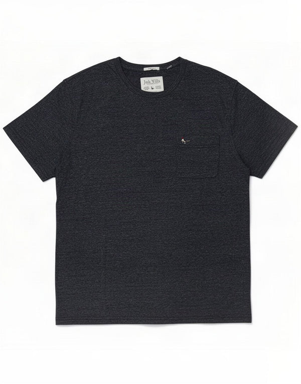 Jack Wills Camiseta masculina Slim Fit Top 2XL Algodão manchado azul marinho