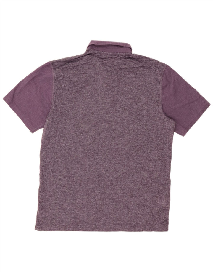 Camisa polo masculina EDDIE BAUER algodão roxo médio