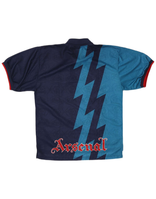 Nike Mens Arsenal FC 1995-1996 Camisa Alternativa XL Azul Colourblock Sports