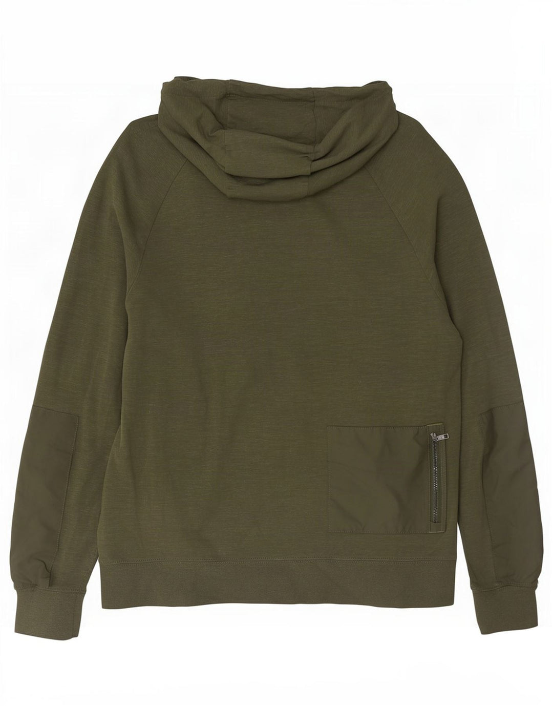 Suéter masculino Nike com capuz e zíper médio cáqui algodão manchado