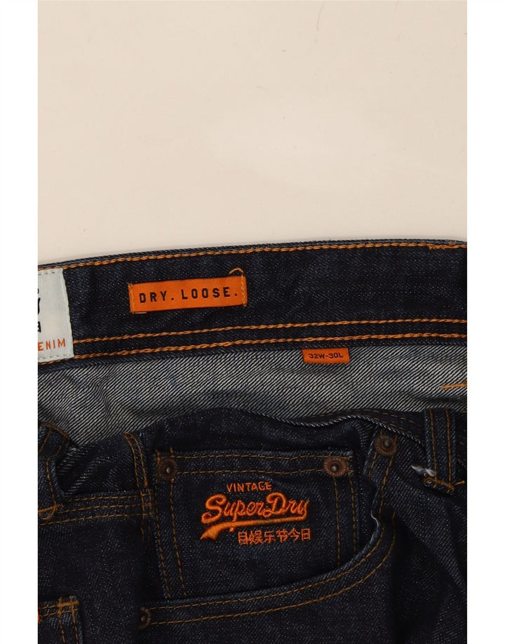 SUPERDRY Womens Slim Jeans W32 L30 Navy Blue Cotton Vintage Superdry and Second-Hand Superdry from Messina Hembry 
