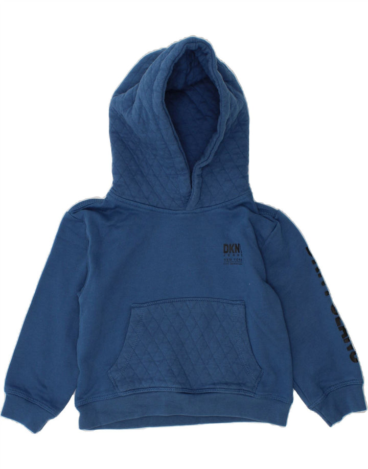 DKNY Baby Boys Graphic Hoodie Jumper 18-24 Months Blue Cotton Vintage Dkny and Second-Hand Dkny from Messina Hembry 