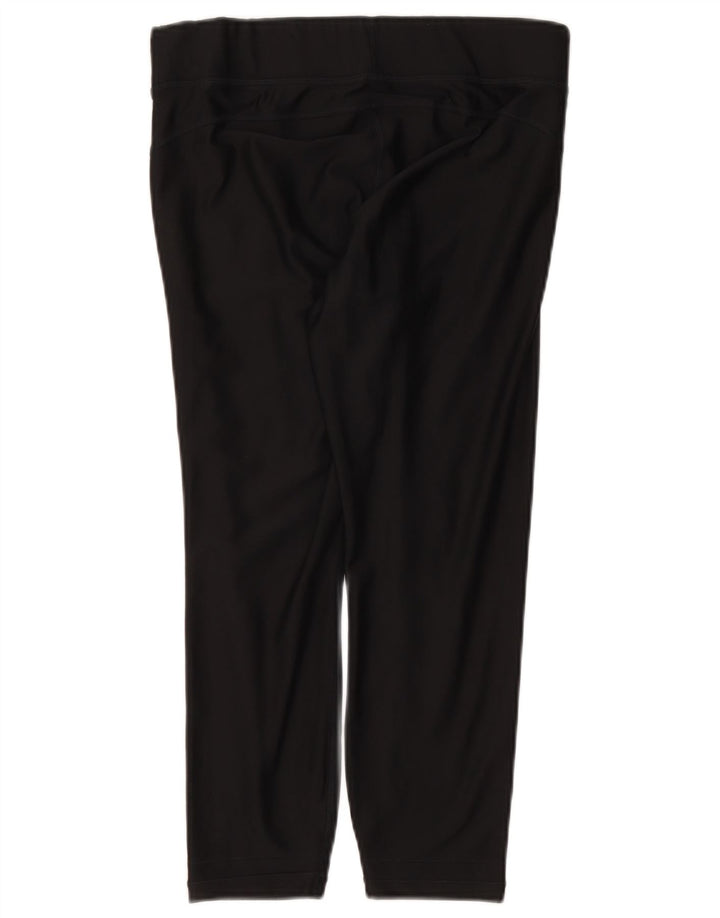 Under Armour Mulheres Capri Leggings UK 14 Grande Preto