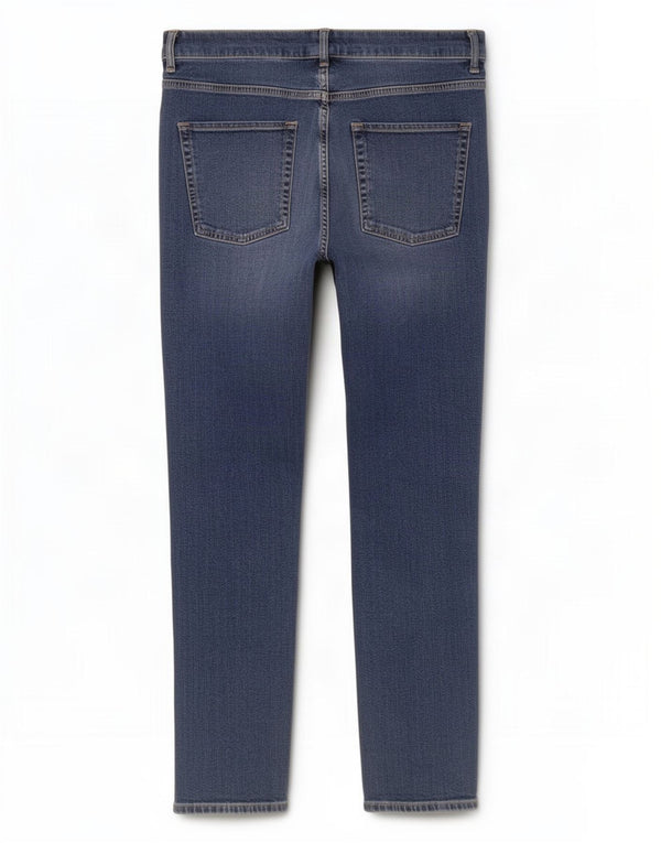 Calça jeans feminina Marks & Spencer The Sienna Straight UK 20 2XL W40 L27 azul