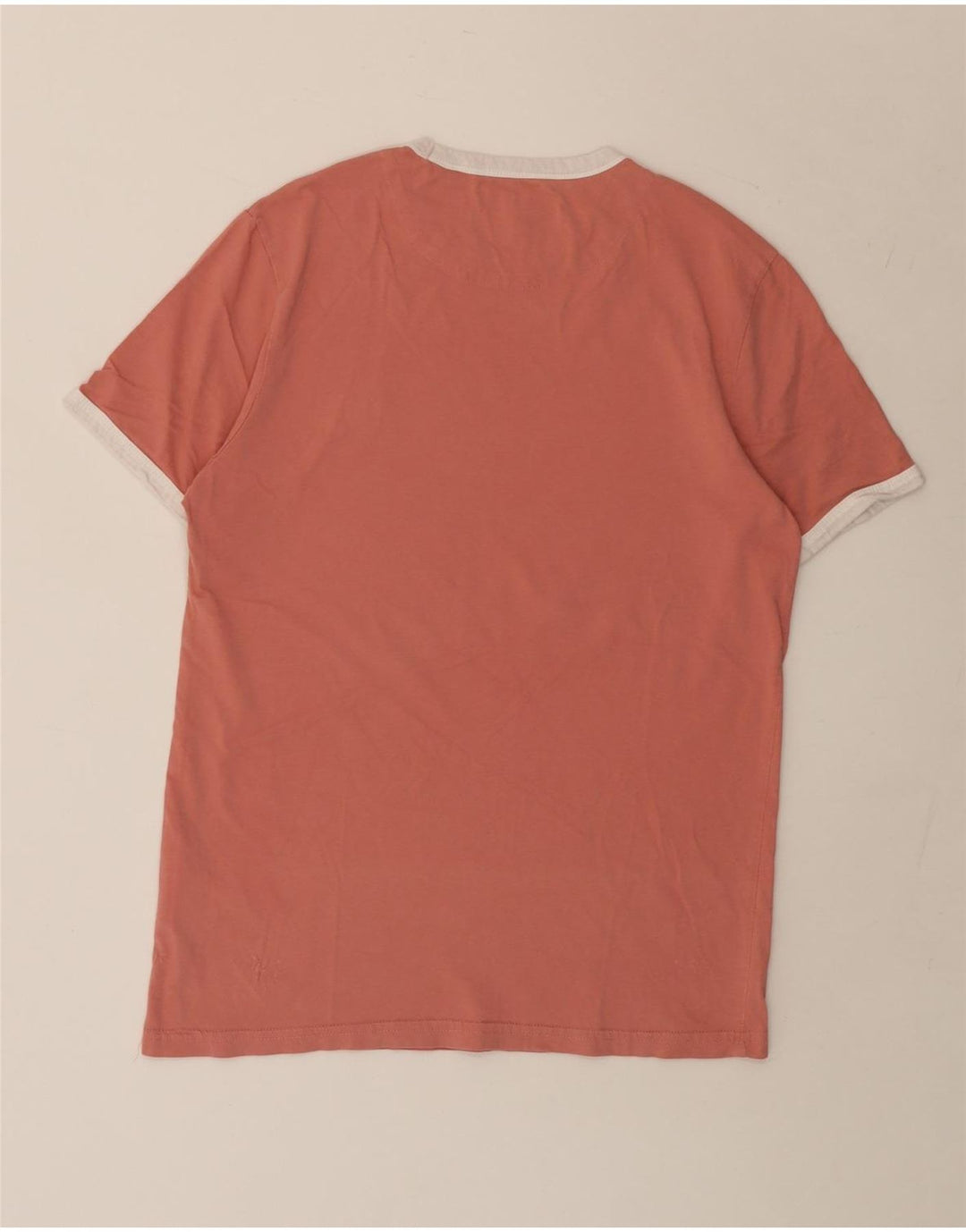 Camiseta masculina Lyle & Scott pequena de algodão rosa