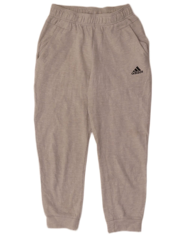 Adidas meninos calças de treino joggers 11-12 anos cinza algodão