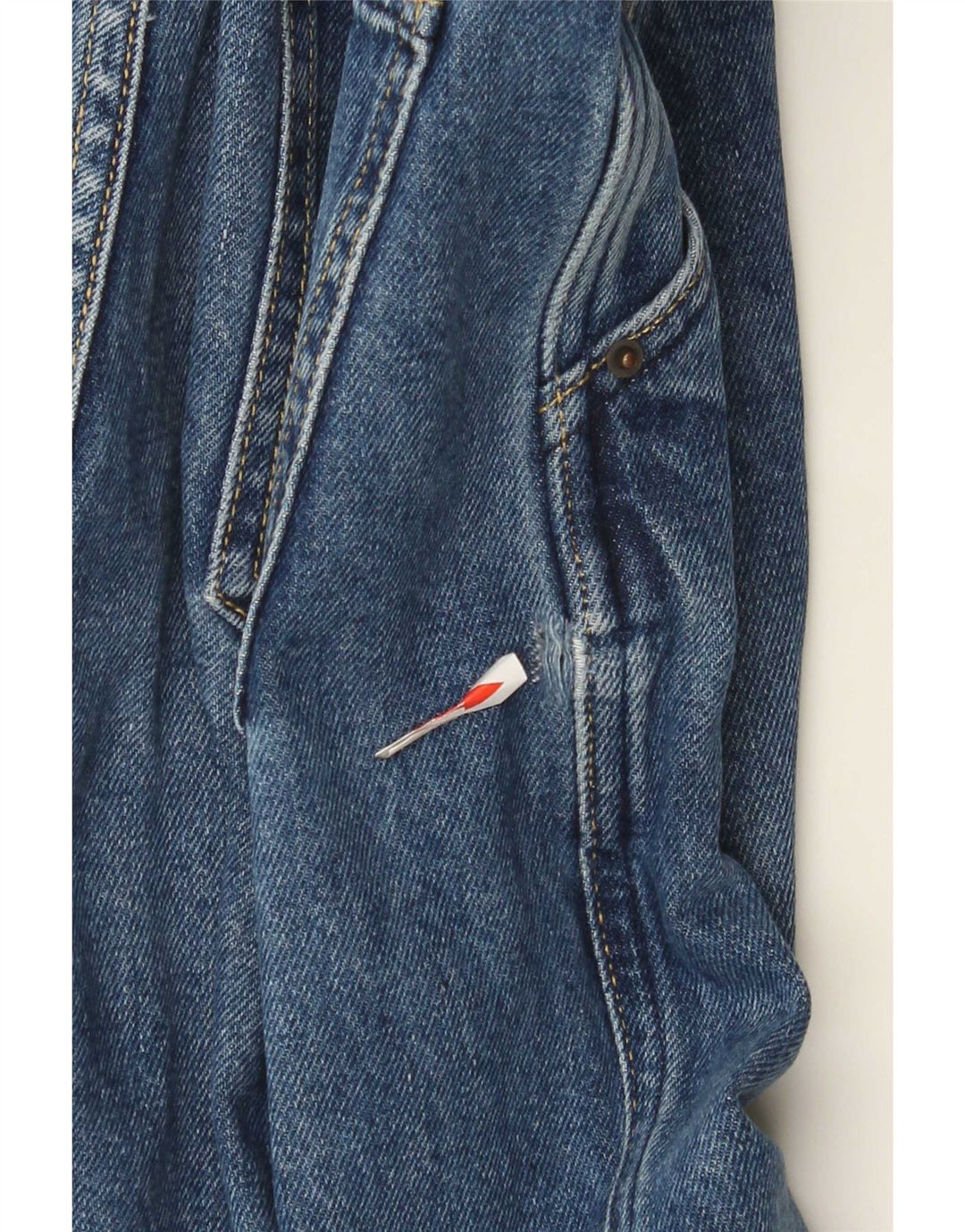 Jeans feminino Massimo Dutti com perna larga EU 40 médio W30 L30 azul algodão