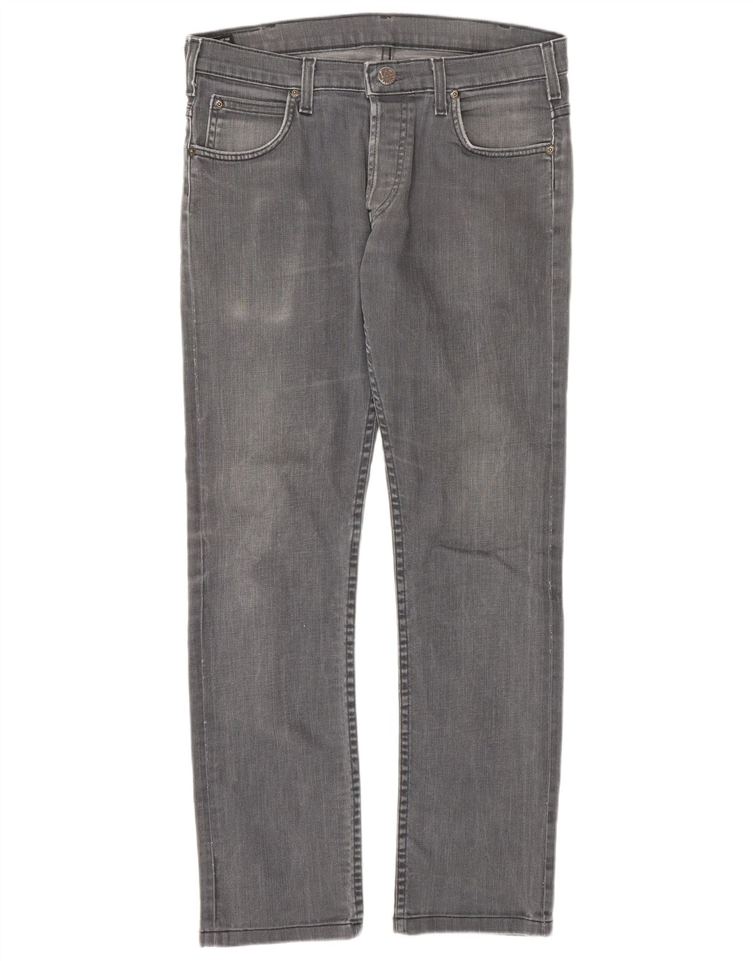 Lee Mens Powell Slim Jeans W30 L29 Algodão Cinza