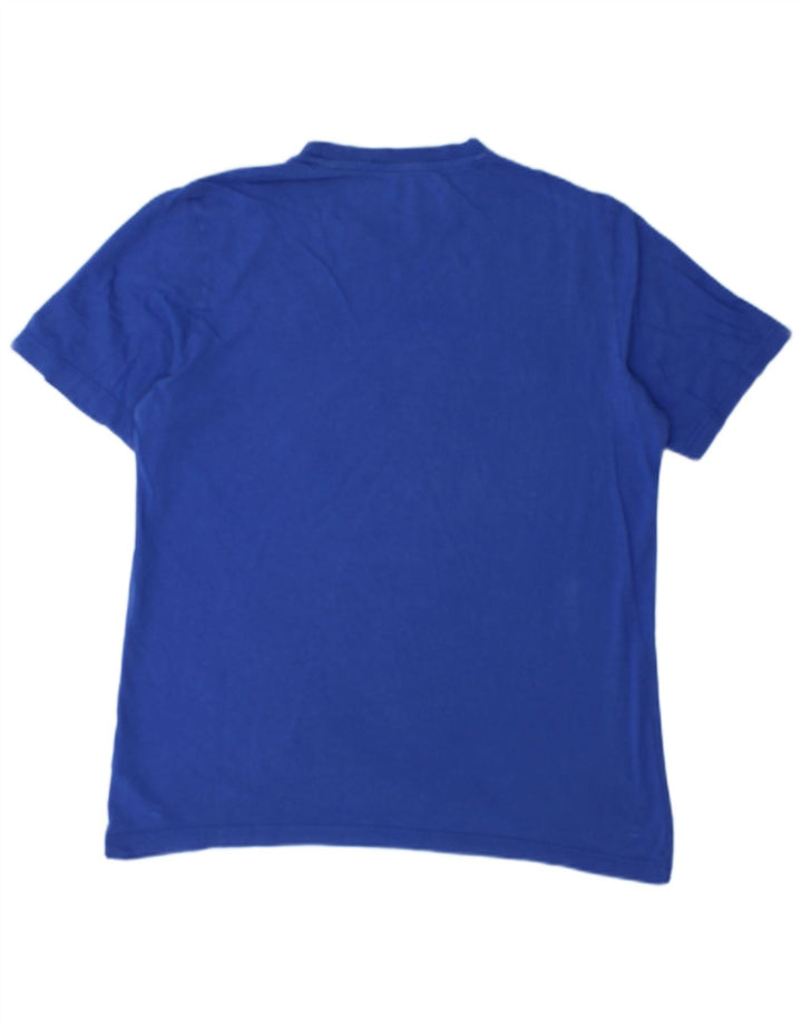 Adidas Mens Graphic T-Shirt Top Médio Algodão Azul