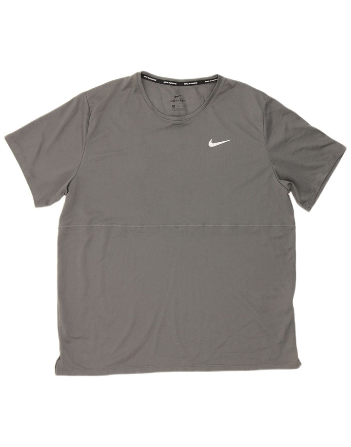Camiseta Nike Masculina Dri Fit Top XL Cinza Poliéster