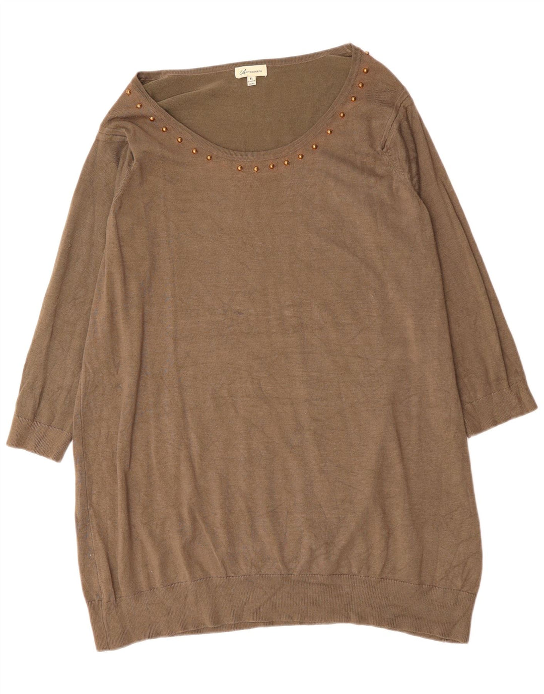 Vestido feminino Autograph Jumper da MARKS & SPENCER Reino Unido 18 XL Viscose cinza