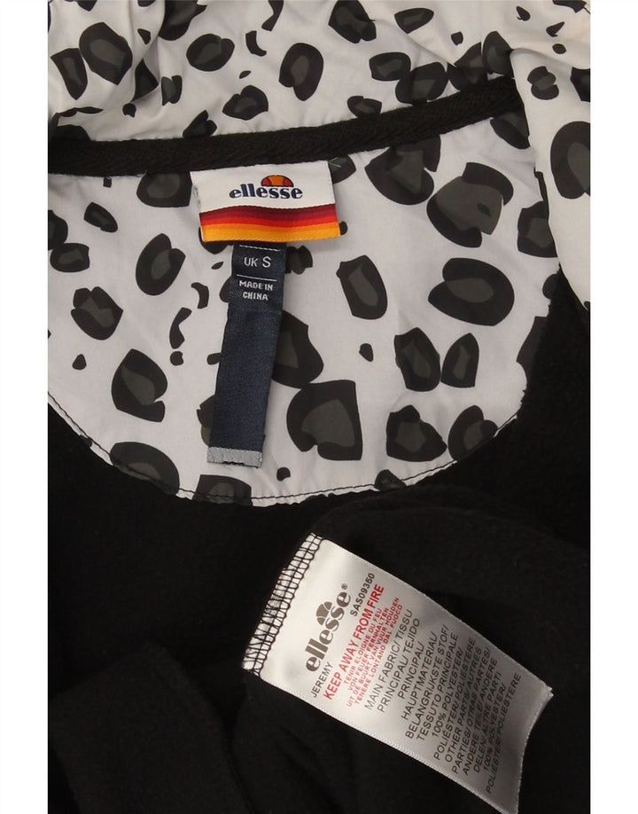 Jaqueta de lã masculina Ellesse Reino Unido 36 poliéster preto pequeno com estampa animal