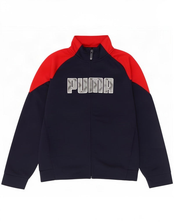 Jaqueta Puma Boys Graphic Tracksuit Top 9-10 Anos Azul Marinho Colorblock