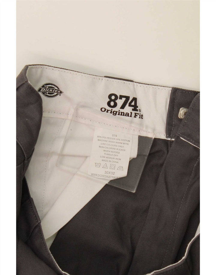 Calças Dickies Mens Straight Original Fit Chino W30 L32 Cinza Poliéster