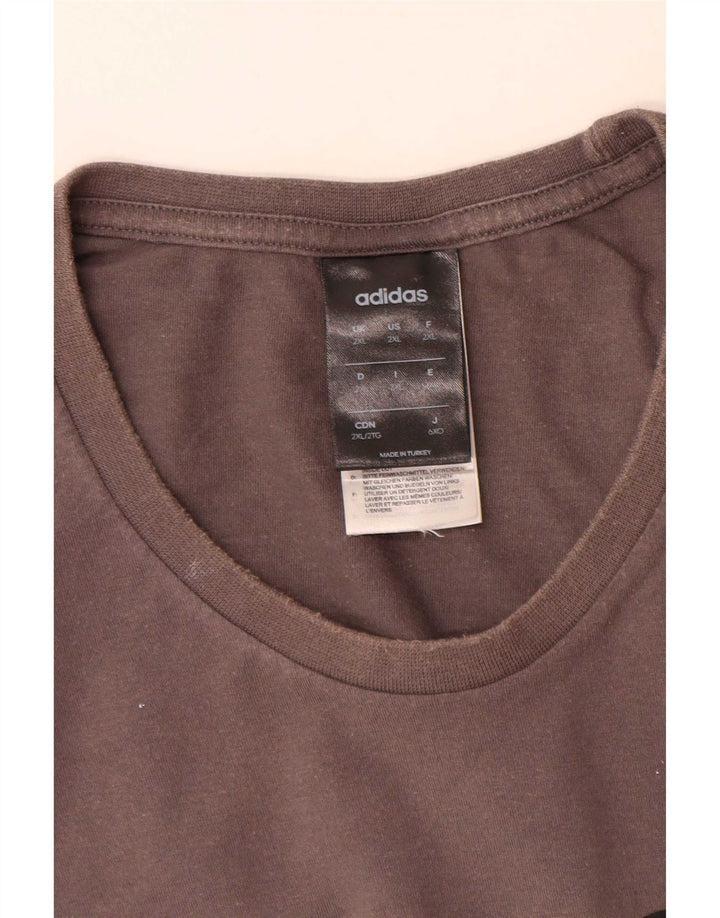 Adidas Camiseta Masculina Graphic Top 2XL Algodão Cinza