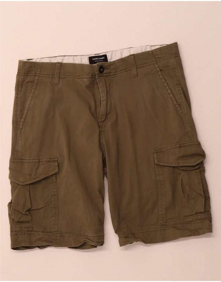 Shorts cargo masculino JACK & JONES W32 algodão cáqui médio