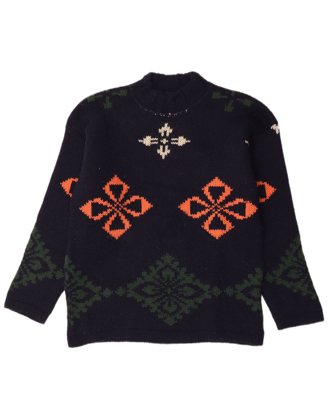 Suéter masculino Foxhound com gola tartaruga grande azul marinho floral