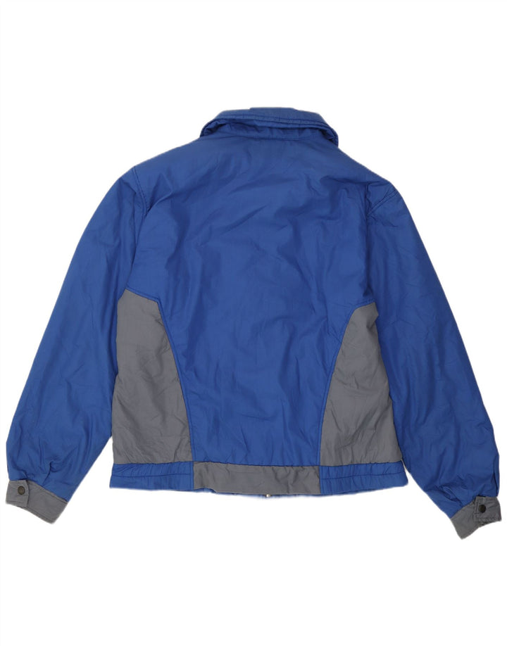 Jaqueta corta-vento masculina Puma UK 40 grande azul colorblock poliéster