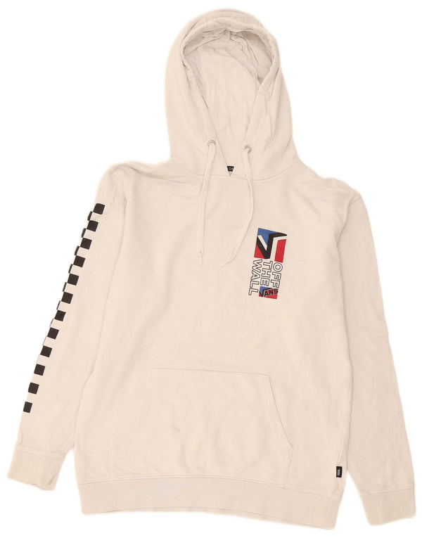 Vans Mens Graphic Hoodie Jumper Médio Branco