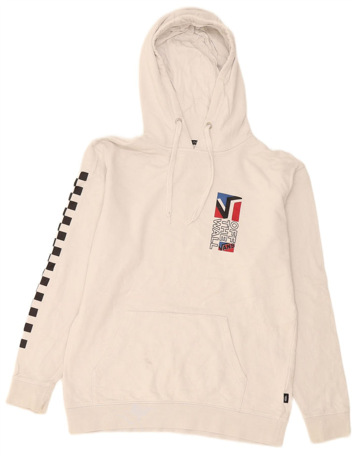 Vans Mens Graphic Hoodie Jumper Médio Branco