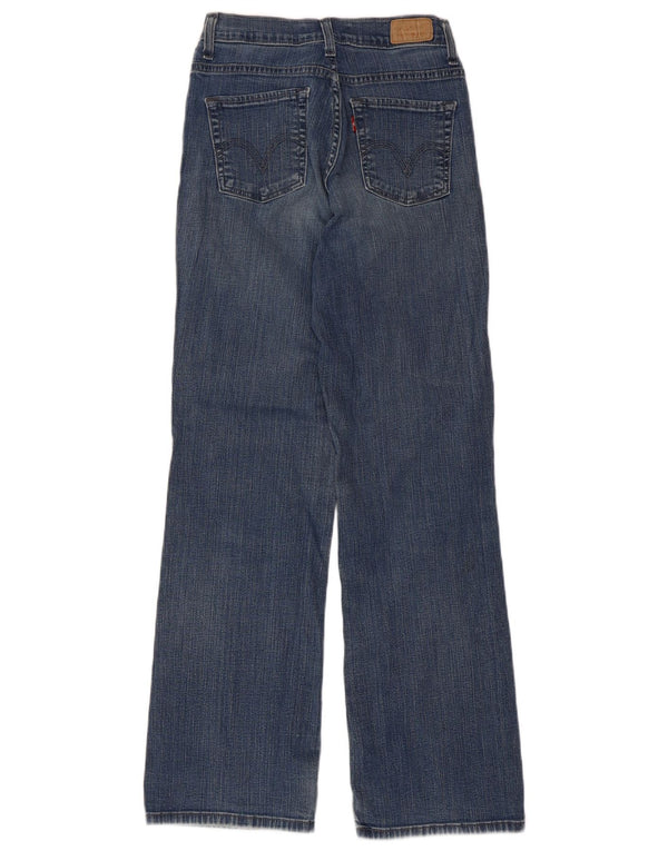 Calça jeans feminina Levi's 512 Perfectly Slimming Bootcut W26 L30 azul algodão