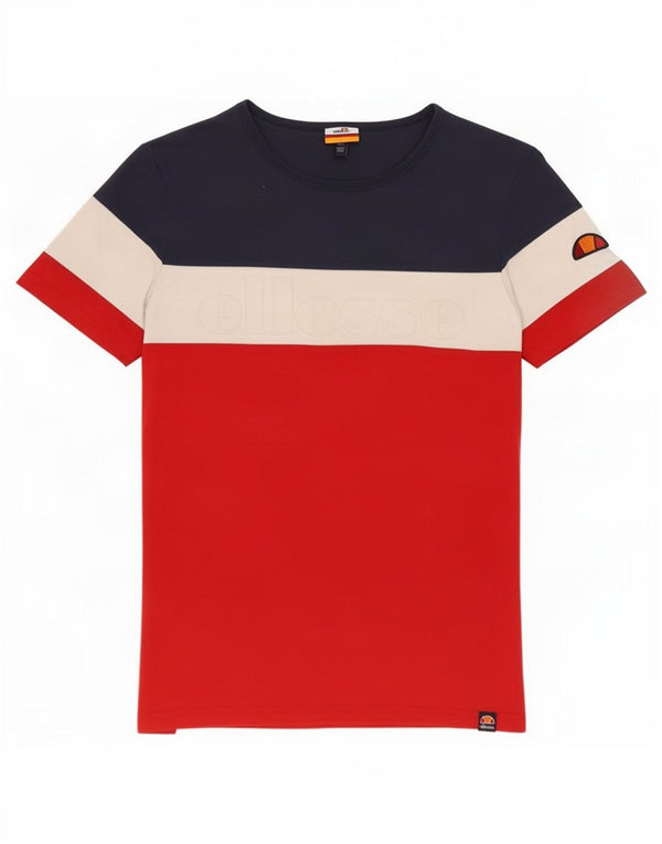 Camiseta masculina Ellesse Top XL algodão colorblock multicolorido
