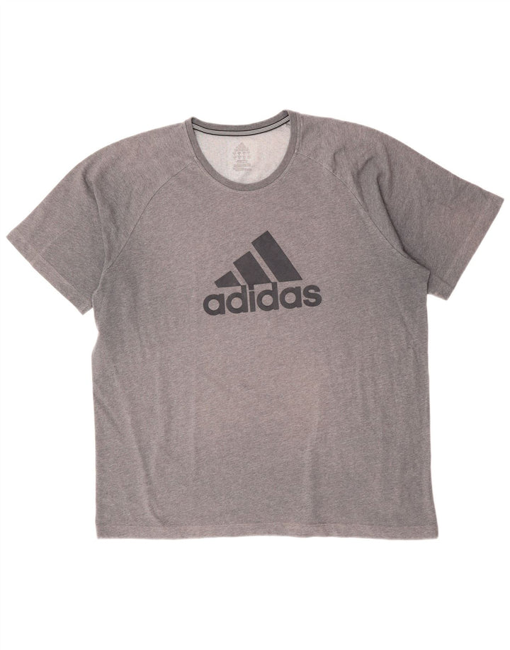 Camiseta Adidas Masculina Climalite Graphic Top XL Cinza Poliéster
