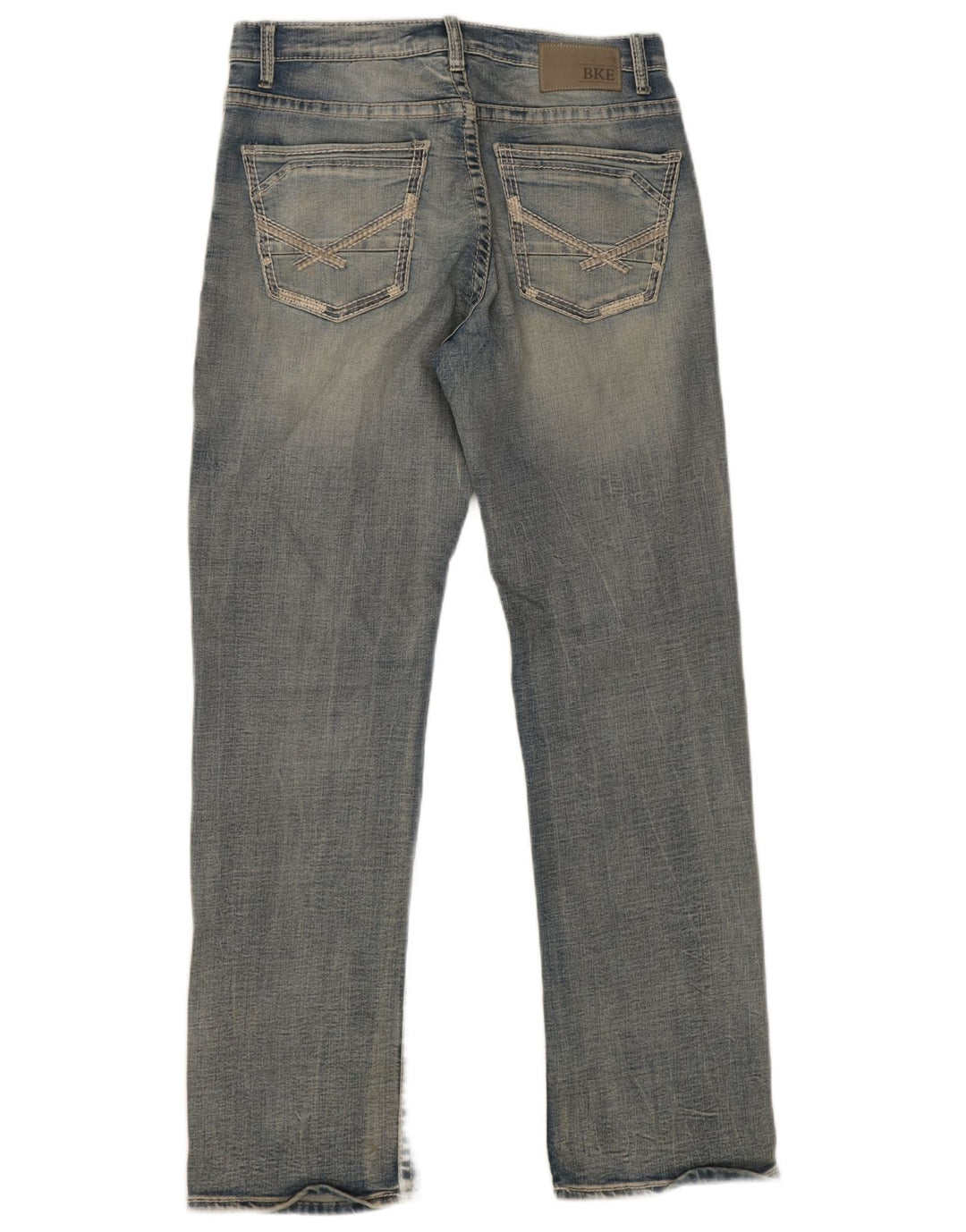 BKE Feminino Tyler Straight Jeans W31 L31 Azul Algodão