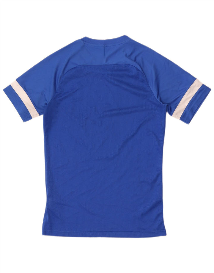 Camiseta masculina NIKE Dri Fit Top pequeno azul colorblock poliéster
