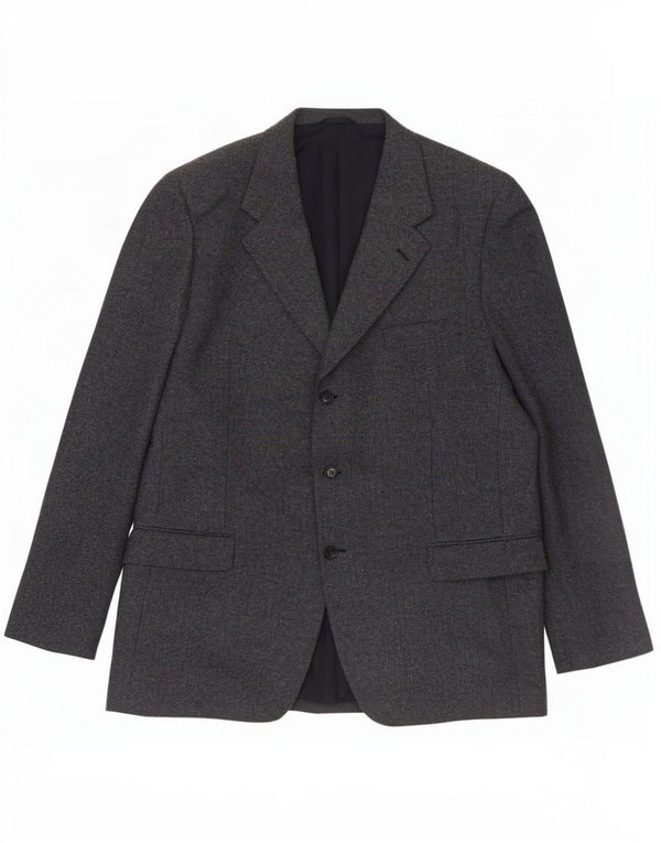 Jaqueta Blazer Masculina Cerruti 1881 com 3 Botões IT 54 2XL Lã Azul Marinho