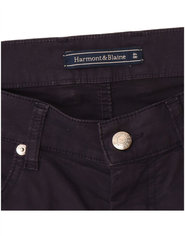 Calça casual slim masculina Harmont & Blaine IT 48 médio W32 L33 azul marinho