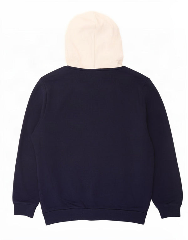 Puma Mens Graphic Hoodie Jumper Médio Azul Marinho Colorblock