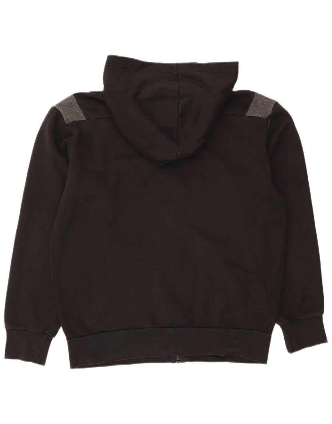 ADIDAS Suéter masculino com capuz e zíper médio preto algodão colorblock