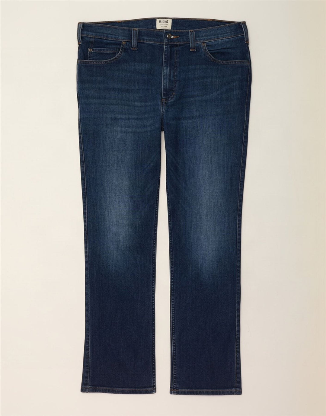 Mustang Mens Tramper Straight Jeans W38 L32 Azul Marinho Algodão