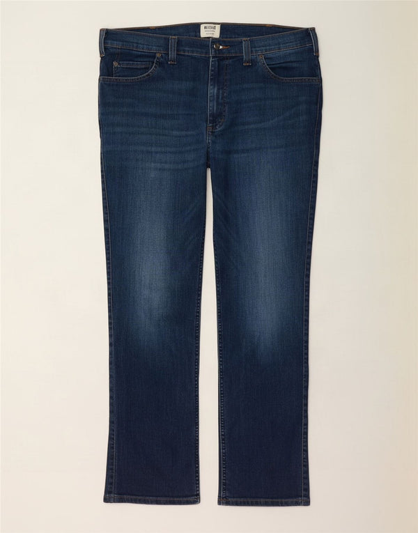Mustang Mens Tramper Straight Jeans W38 L32 Azul Marinho Algodão