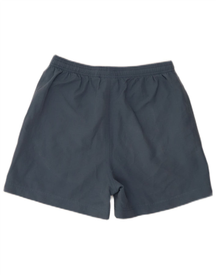 Shorts esportivos femininos Adidas UK 10 pequeno azul poliéster