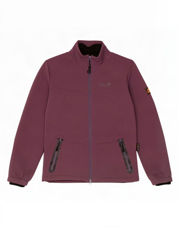 Jaqueta corta-vento feminina Jack Wolfskin Reino Unido 8 poliéster roxo pequeno