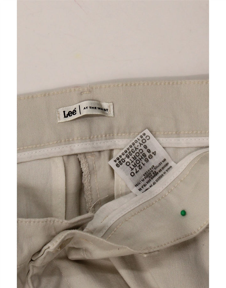 LEE Womens Straight Casual Trousers US 6 Medium W29 L29 Beige Cotton Vintage Lee and Second-Hand Lee from Messina Hembry 