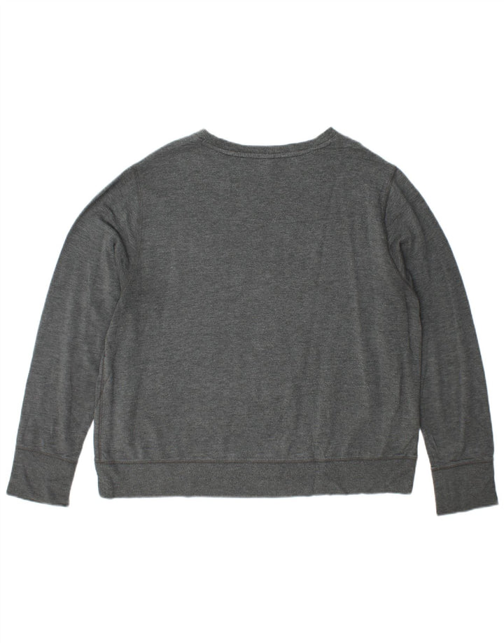 Eddie Bauer moletom feminino jumper UK 16 grande cinza modal