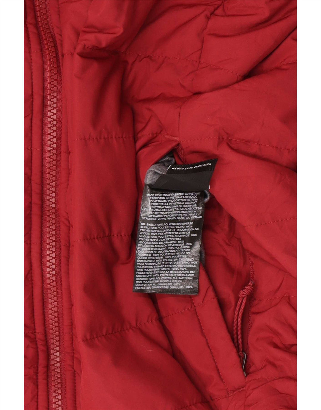 Jaqueta acolchoada reversível feminina The North Face UK10 pequena Borgonha