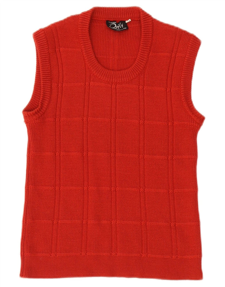 Regata feminina VINTAGE com colete curto UK 10 pequena vermelha