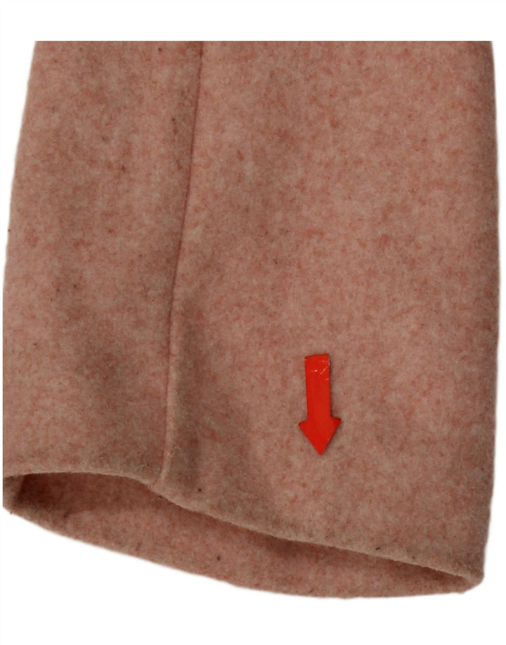 Sobretudo aberto feminino Zara UK 16 grande poliéster rosa